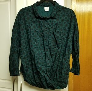 👙💮RVCA button up collared pattern blouse